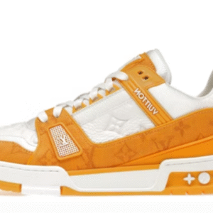 TRAINER YELLOW MONOGRAM DENIM WHITE