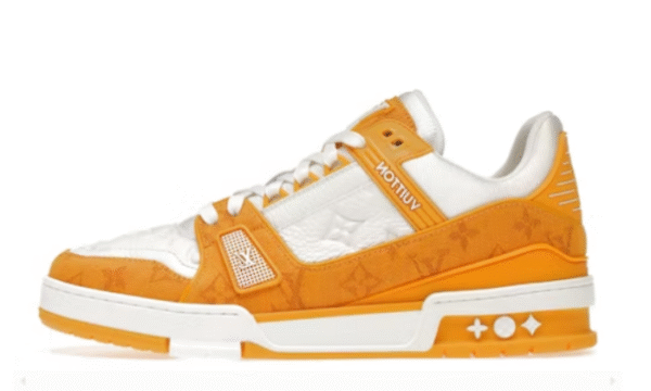TRAINER YELLOW MONOGRAM DENIM WHITE