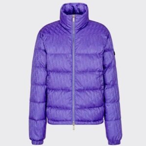 CHRISTIAN DIOR OBLIQUE PUFFER PURPLE JACKET