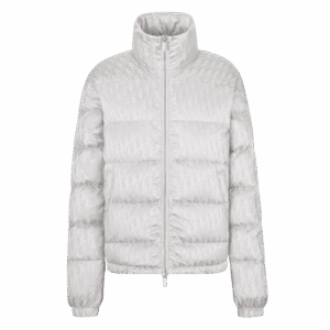 CHRISTIAN DIOR OBLIQUE WHITE PUFFER JACKET