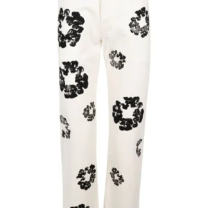 DENIM TEARS COTTON WREATH WHITE JEAN